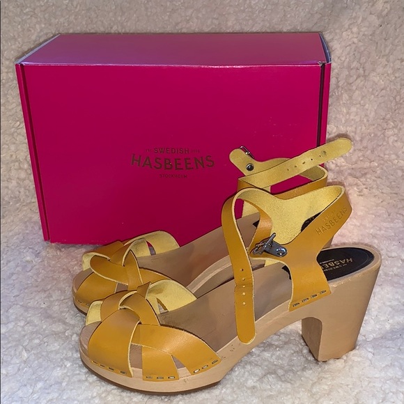 Hasbeens Shoes - Swedish Hasbeens Kringlan Yellow Size 40